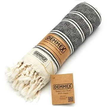 DEMMEX Turkish Beach Towels- 100% Organic Cotton & Quick Dry