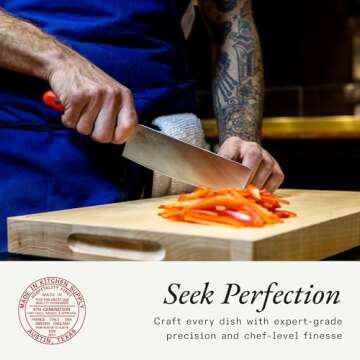 Made In Cookware - 6" Nakiri Knife - Crafted in France - Full Tang With Harbour Blue Handle