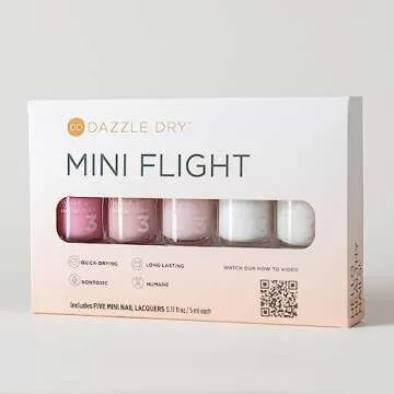 Dazzle Dry Mini Flight - French Manicure - 5 Mini Lacquers