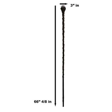 Ebros Merlin The Wizard Sorcerer Twisted Vines Staff with Glass Orb Handle 67" Long Decorative Costu...