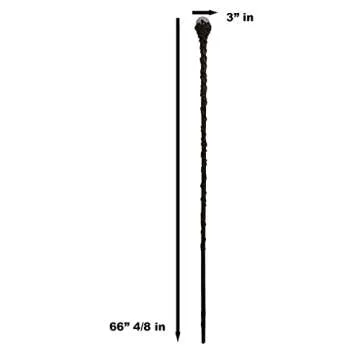 Ebros Merlin The Wizard Sorcerer Twisted Vines Staff with Glass Orb Handle 67" Long Decorative Costu...