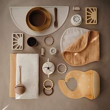 mushie Organic Cotton Muslin Swaddle Blanket - Fall Yellow