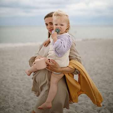 mushie Organic Cotton Muslin Swaddle Blanket - Fall Yellow