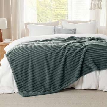 Bedsure Mallard Green Fleece Blanket - Ultra Soft Cozy Throw for All