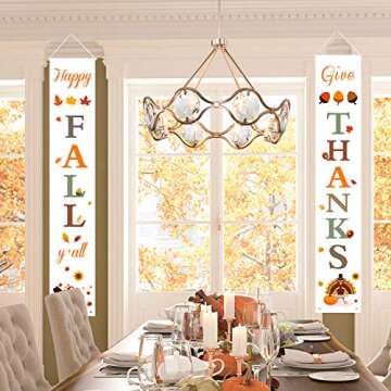 DAZONGE Fall Thanksgiving Decorations for Home - Banners