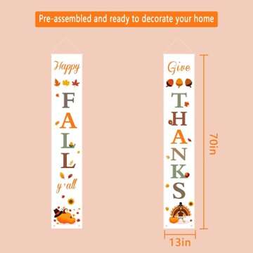DAZONGE Fall Thanksgiving Decorations for Home - Banners