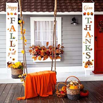 DAZONGE Fall Thanksgiving Decorations for Home - Banners