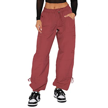 DISCIPBUSH Cargo Pants Women Baggy - Parachute Pants for Women, Rave Pants Y2K Pants, Festival Outfi...
