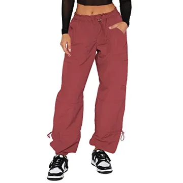 DISCIPBUSH Cargo Pants Women Baggy - Parachute Pants for Women, Rave Pants Y2K Pants, Festival Outfi...