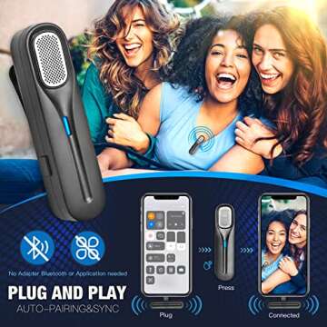 ATMPC Wireless Lavalier Microphone for iPhone Ipad with Charging Case, Video Recording Denoise Omni ...