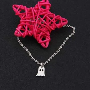 BNQL Tiny Cute Ghost Necklace Halloween Funny Jewelry