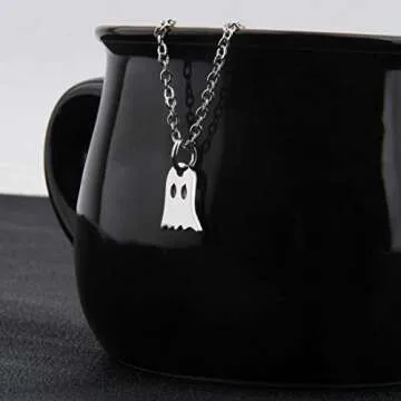 BNQL Tiny Cute Ghost Necklace Halloween Funny Jewelry