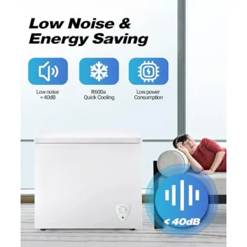 Rosmena Chest Freezer 5 Cubic Feet with Adjustable Temp