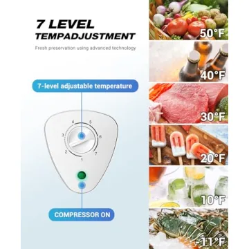 Rosmena Chest Freezer 5 Cubic Feet with Adjustable Temp
