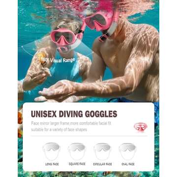 Snorkel Mask for Adults | Anti-Fog Diving Gear