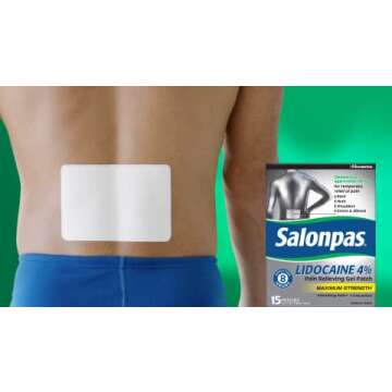 Salonpas LIDOCAINE (2 Packs of 15 Patches) Pain Relieving Maximum Strength Gel Patch! (2)