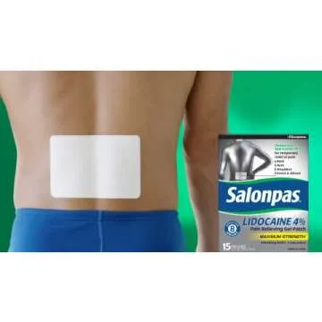 Salonpas LIDOCAINE (2 Packs of 15 Patches) Pain Relieving Maximum Strength Gel Patch! (2)
