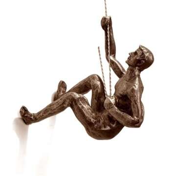 MODIRNATION 'The Alpinist' Modern Hanging Wall Figurine - Artistic Home Decor