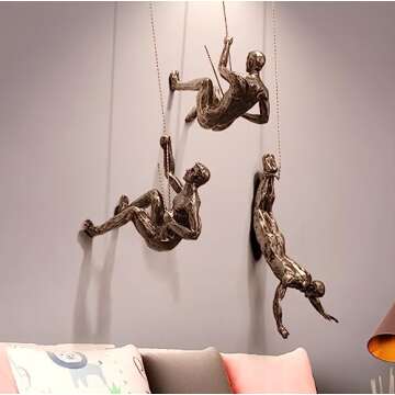 MODIRNATION Alpinist Modern Hanging Wall Decor Figurine