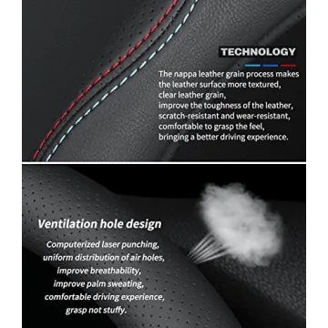 Premium Leather Toyota Steering Wheel Cover for Comfort