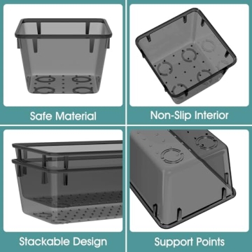 WOWBOX 25 PCS Plastic Drawer Organizer Set for Home