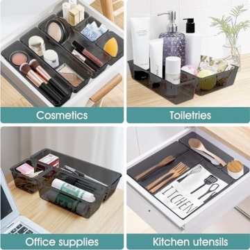 WOWBOX 25 PCS Plastic Drawer Organizer Set for Home