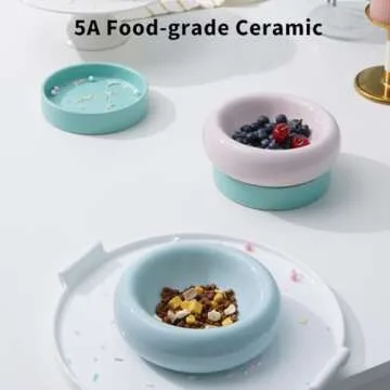 MS! Make Sure 2-in-1 Cat Bowls for Comfort & Style