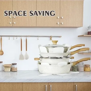 SENSARTE 13-Piece Nonstick Ceramic Cookware Set