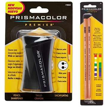 Prismacolor Blender Pencil Colorless (2 Piece) & Premier Pencil Sharpener
