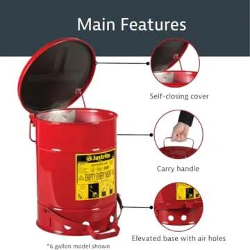 Top-Quality 6 Gallon Oily Waste Can for Safe Disposal