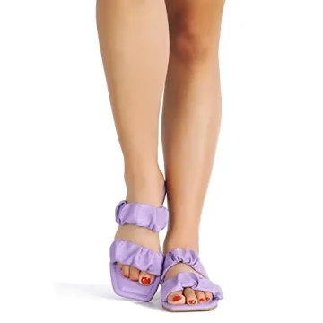 Cape Robbin JOMO Conflict Lilac Purple Mules Slip On Open Toe Slides Sandals