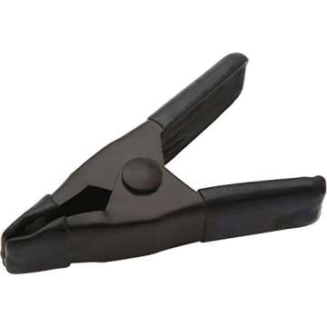 Online Best Service 100 pcs. 2" Inch Spring Metal Clamps wholesale Bulk - All Black