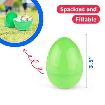 PREXTEX 3.5” Unfilled Easter Eggs - 12 pcs fun for kids
