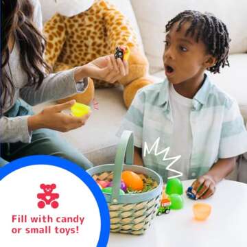 PREXTEX 3.5” Unfilled Easter Eggs - 12 pcs fun for kids