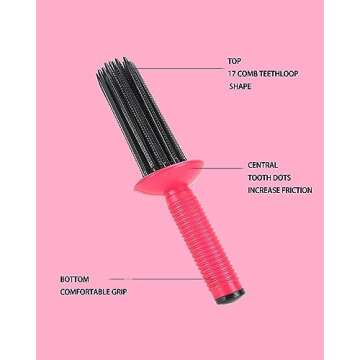Hair Fluffy Styling Curler Curls Comb,Hair Curler Curling Make Up Brush Roller Tool Portable Hair Cu...