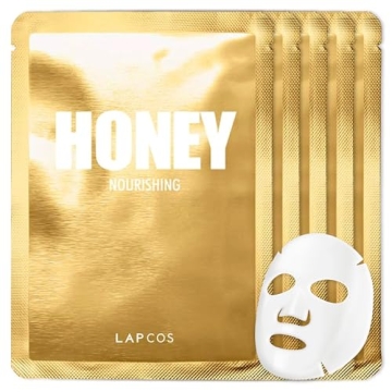 LAPCOS Honey Sheet Mask - Hydrating Facial Care 5-Pack