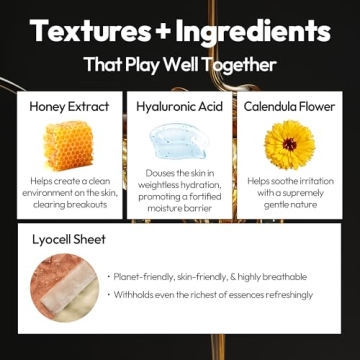 LAPCOS Honey Sheet Mask - Hydrating Facial Care 5-Pack