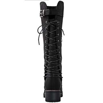 GLOBALWIN Women's Trendy Chunky Heel Knee High Boots