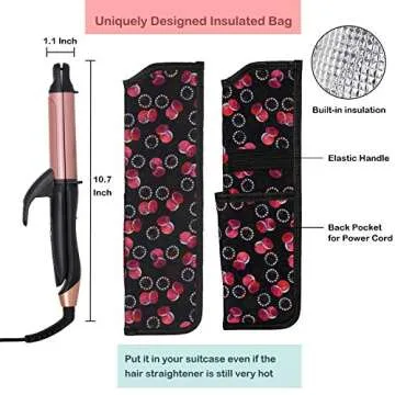 2 in 1 Travel Curling Flat Iron Dual Voltage Mini Hair Straightener and Curler with 1 Inch Rose Gold Ceramic PTC Plate (Gold)