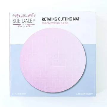 Sue Daley Pink 10" Rotating Cutting Mat for Crafting