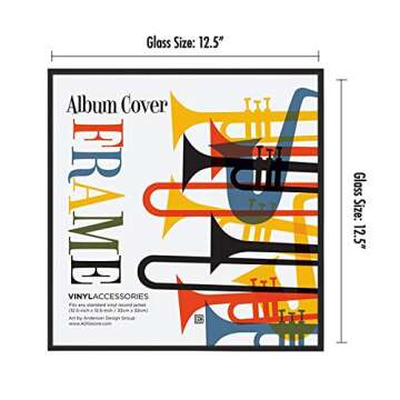 Americanflat 12.5x12.5 Album Frame - Wall Display for Vinyl Records