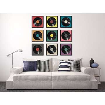 Americanflat Vinyl Record Album Frame - Black 12.5x12.5