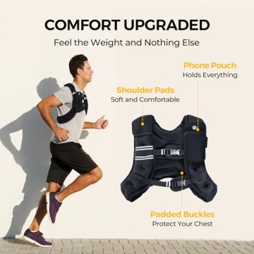 PACEARTH Adjustable Weighted Vest for Enhanced Workouts