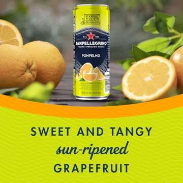 Sanpellegrino Italian Sparkling Drink Pompelmo, Sparkling Grapefruit Beverage, 24 Pack of 11.15 Fl O...