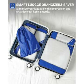 Gonex Compression Packing Cubes Stylish Floral Organizers