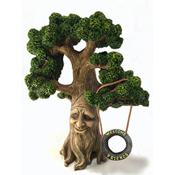 Enchanted Grandpa Fairy Garden Tree with Glow Sign