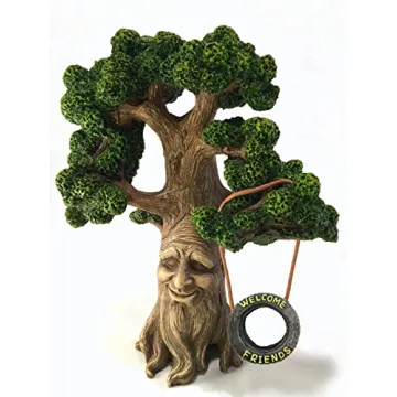 Enchanted Grandpa Fairy Garden Tree with Glow Sign