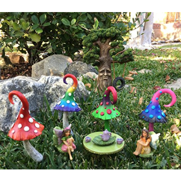 Enchanted Grandpa Fairy Garden Tree with Glow Sign