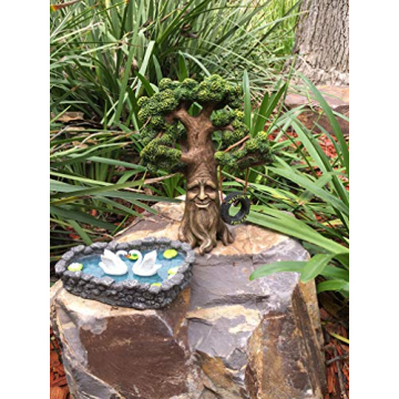 Enchanted Grandpa Fairy Garden Tree with Glow Sign