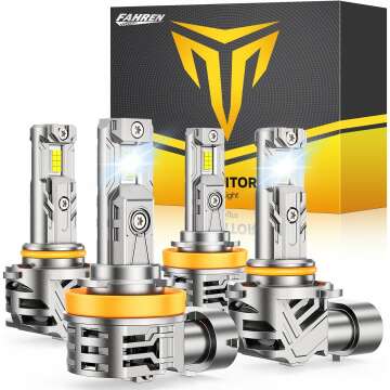 FAHREN 2024 H11 H9 H8 9005 Bulbs Combo - 50000LM
